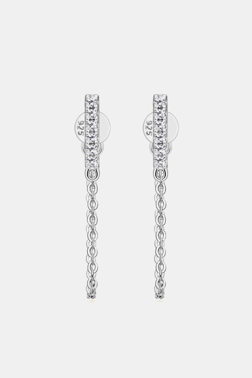 Moissanite 925 Sterling Silver Connected Earrings