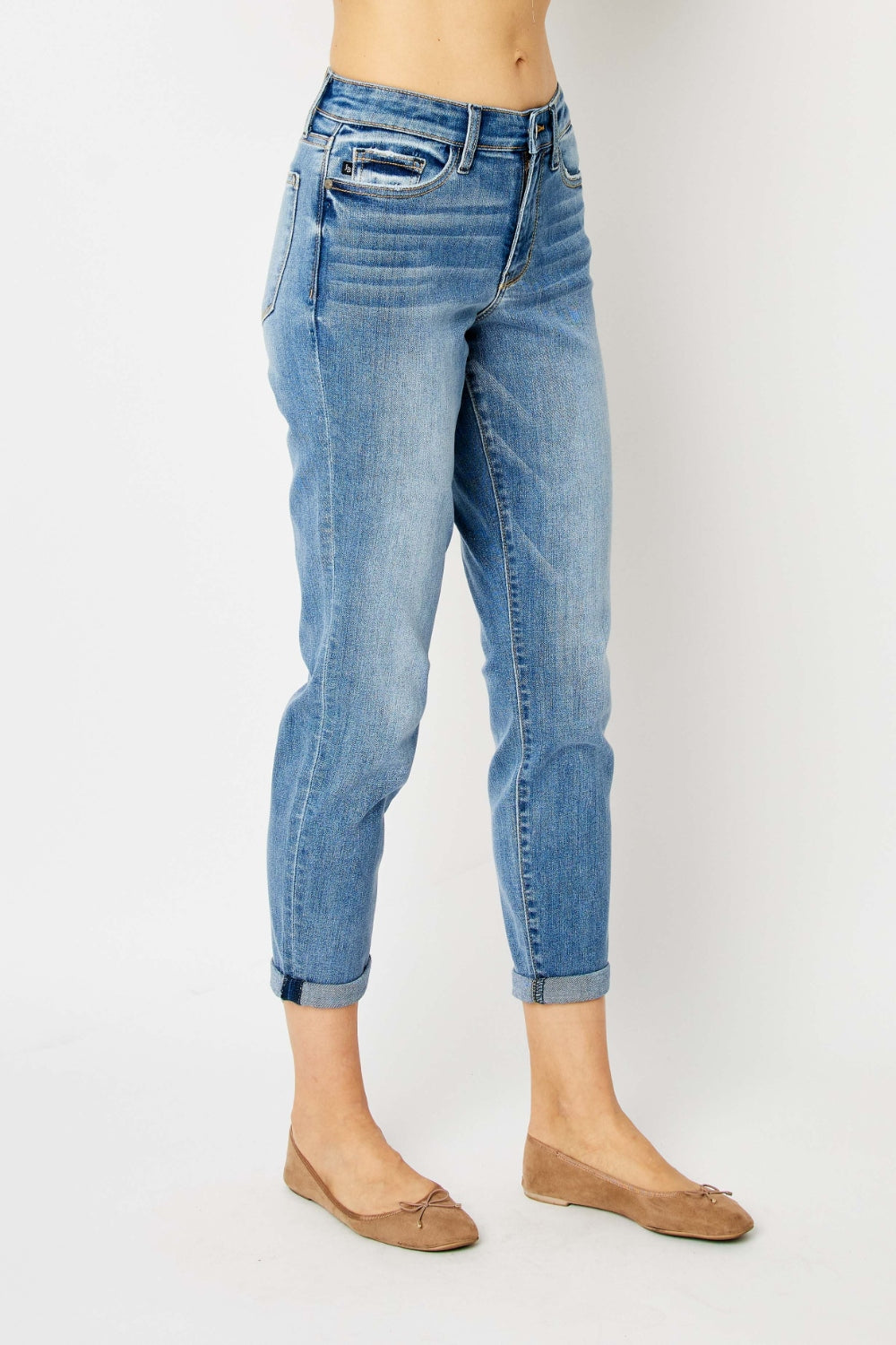 Judy Blue Full Size Cuffed Hem Skinny Jeans
