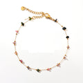 Fashion Trend Irregular Natural Stone Titanium Steel Anklet