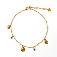 Fashion Trend Irregular Natural Stone Titanium Steel Anklet